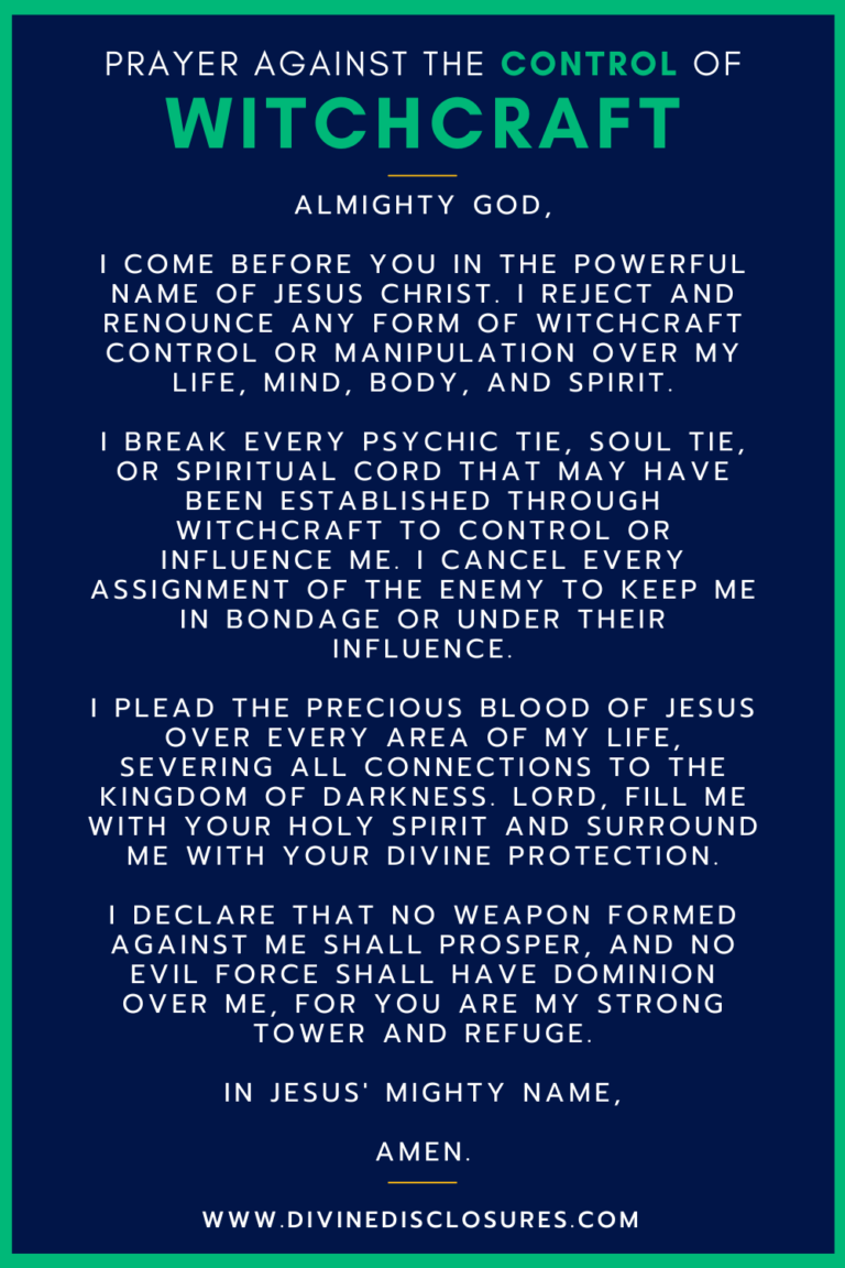 36 Powerful Prayers Against Witchcraft Break Free NOW