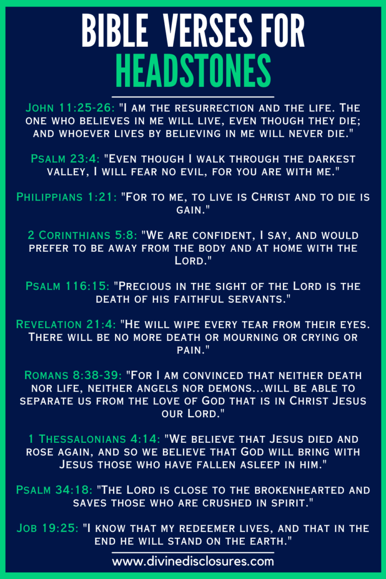 50+ Powerful Bible Verses For Headstones And Tombstones